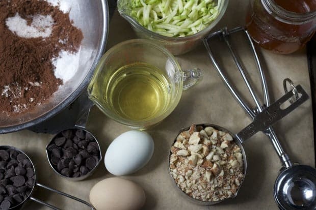 Chocolate Zucchini Muffins ingredients 