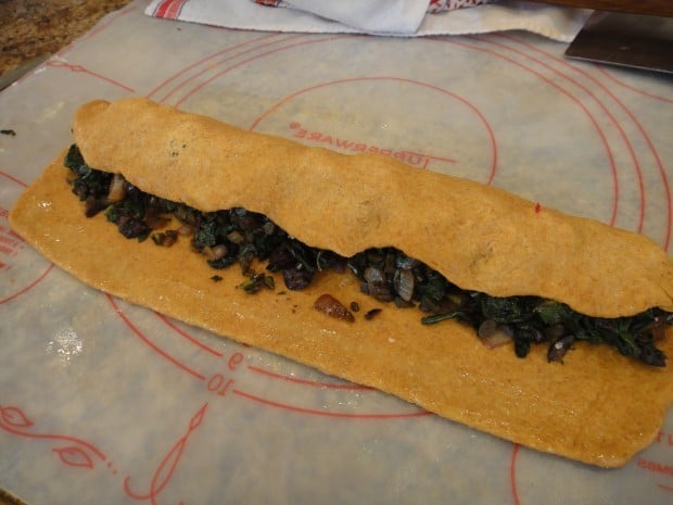 ready to roll Whole Wheat Kale and Olive Stromboli