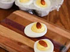 Tamari Deviled Eggs with Tamari Roasted Almonds