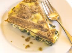 Spinach and Goat Cheese Upside Down Quiche