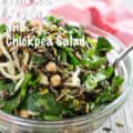 Wild Rice Arugula Salad with Chickpeas with text for Pinterest