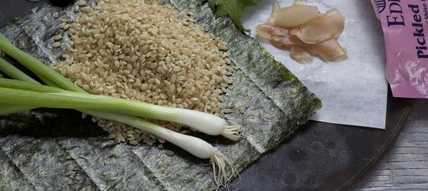 ingredients for Brown Rice Shiso Sushi Salad