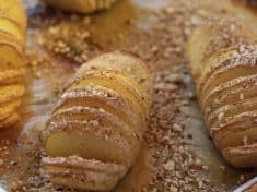 Dukkah Spiced Hasselback Potatoes {gluten free, vegan}