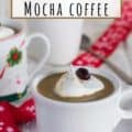 White Chocolate Mocha coffee in mugs with pinterest text
