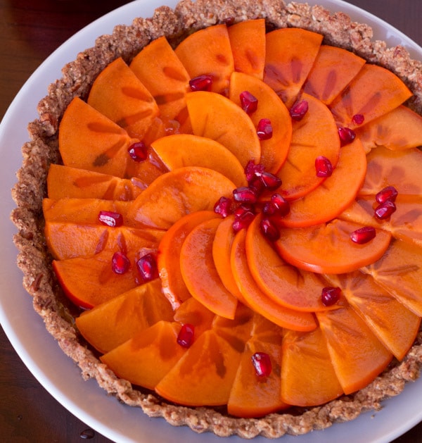 Easy Persimmon Tart with Pecan Crust | Letty's Kitchen