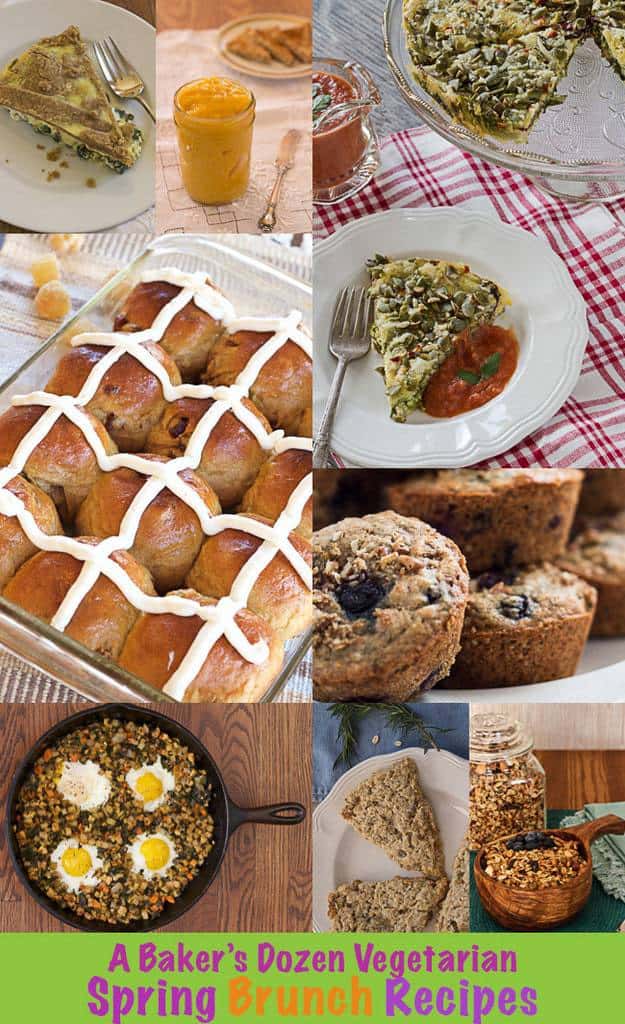 Photo Collage for Vegetarian Spring Brunch Recipes