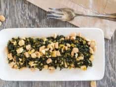 Healthy Paprika Kale, Baked Tofu and Almonds