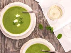 Peasy Easy Sweet Pea and Mint Soup