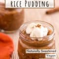 Pumpkin Date Rice Pudding in jars w text for Pinterest