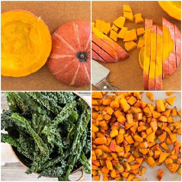 steps for Kale and Kabocha Squash Salad with Roasted Red Pepper Vinaigrette | Letty's Kitchen