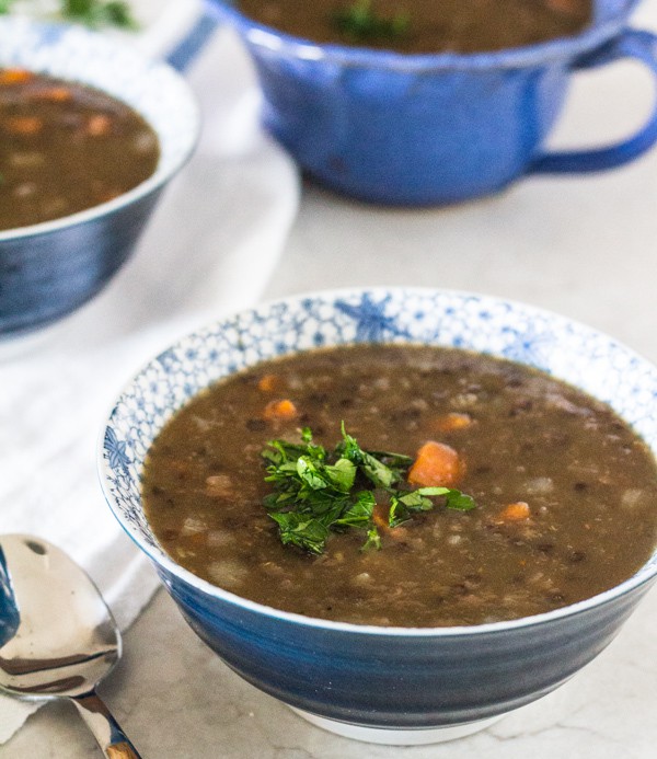 Black and Red Lentil Beer Soup | Letty's Kitchen