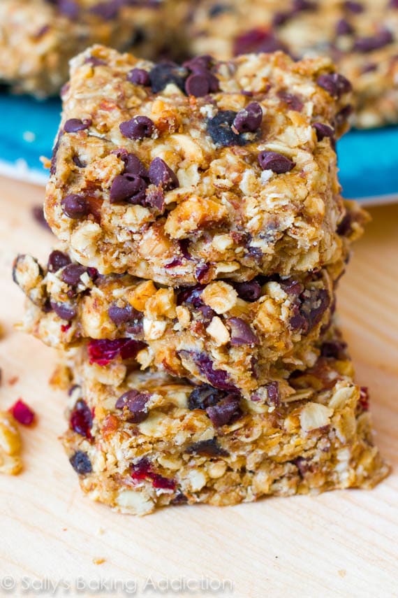 Peanut Butter Trail Mix Bars for Healthy Holiday Cookies