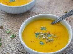 Turmeric Curry Carrot Soup (Instant Pot Pressure Cooker)