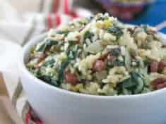 Spicy Instant Pot Chard and Pinto Bean Risotto
