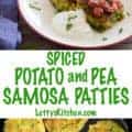 Spiced Potato and Pea Samosa Patties for Pinterest
