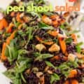 Black Rice and Pea Shoot Salad with PInterest Text