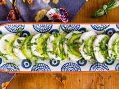 Green Zebra Tomato Caprese Salad