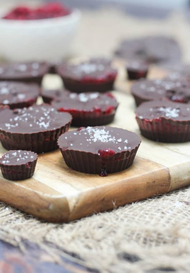 Blood and Guts Chocolate Cups for 16 Healthy Vegetarian Halloween Picks