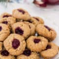 Almond Cranberry Thumbprint Cookies for Pinterest