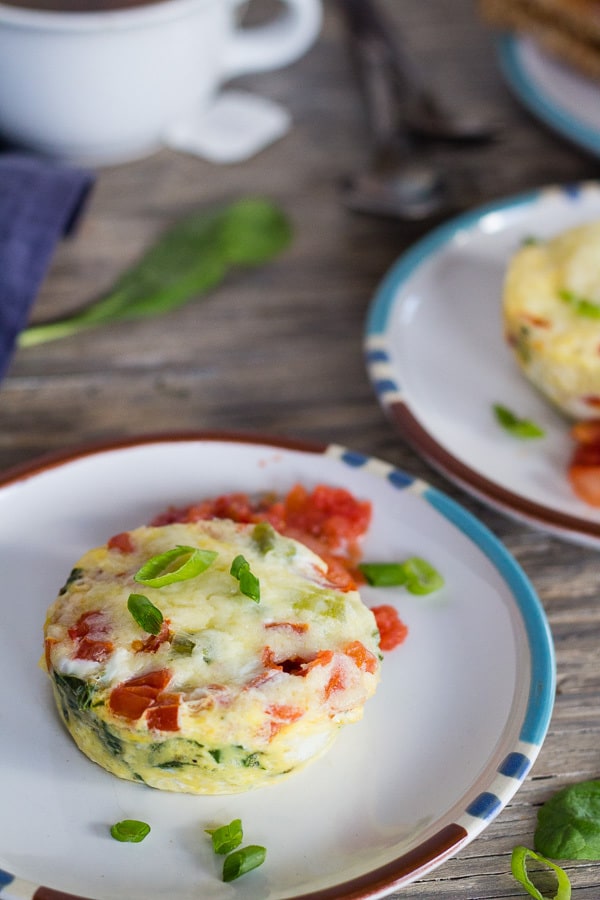 Instant Pot Breakfast Egg Muffins with Parmesan, Spinach, and Tomatoes | Letty's Kitchen