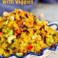Curried Brown Rice and Veggie Salad with Toasted Cashews for Pinterest