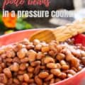 pinto beans in a bowl with text for Pinterest