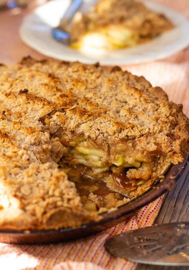 Zucchini Mock Apple Pie with Oat Almond Crumble | Letty's Kitchen
