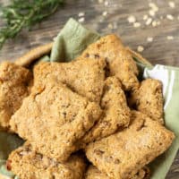 Oatmeal Rosemary Scones baked in basket | Letty's Kitchen