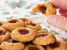 Cornmeal Thumbprint Cookies with Pepper Jelly
