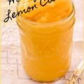 Lemon Curd in jar with Pinterest text